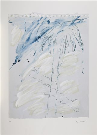 Mario Schifano Homs 1934 – Roma 1998 Serigrafia, collage smalto su carta...