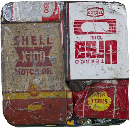 César Francia 1921-1998 "Compression" Compressione di bidoni di olio per...