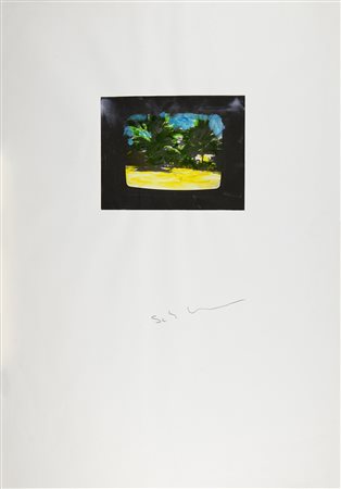 Mario Schifano Homs 1934 – Roma 1998 Smalto su carta cm 100x70 firmata al...