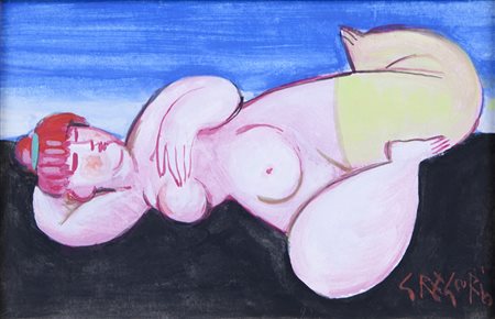 Michele Gregorio Bari 1939 tecnica mista su cartone cm 13X20 firmato in basso...