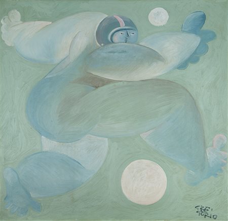 Michele Gregorio Bari 1939 olio su tela anno 1969 cm 80x80 firmato in basso a...