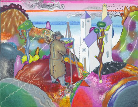 Luca Alinari Firenze 1943 olio su tela cm 35x44,5 Autentica rilasciata dal...