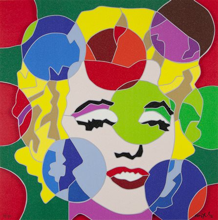 Ugo Nespolo Mosso 1941 serigrafia a intarsio su carta esemplare n. 39/99 cm...