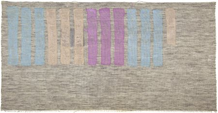 Giorgio Griffa Torino 1936 "Verticale" acrilico su tela anno 1976 cm 49x96...