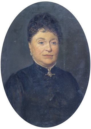 Pittore del XIX secolo "Gentildonna" cm. 62x44 - olio su tela