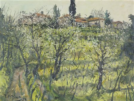 Fred Pittino Dogna (UD) 1906-1991 "Primavera" cm. 60x80 - olio su tela...