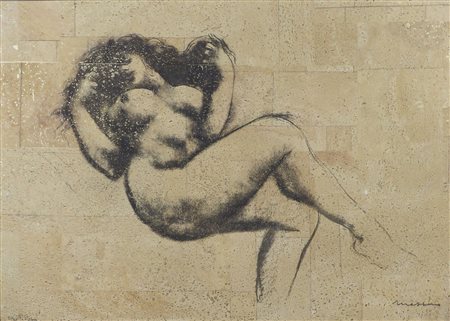 Francesco Messina 1900-1995 "Modella distesa" cm. 50x70 - litografia a colori...