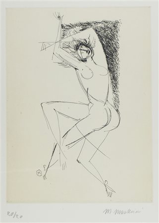 Marcello Mascherini Udine 1906-Trieste 1983 "Personaggio" cm. 70x50 -...