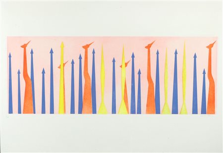 Giulio Turcato Mantova 1912-Roma 1994 "Composizione" cm. 50x70 - litografia a...