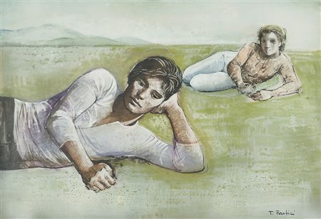 Tiziana Fantini 1923 "Selfie passati" cm. 35x50 - tecnica mista su carta...