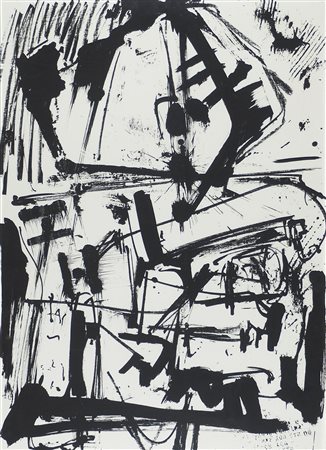 Emilio Vedova Venezia 1919-2 "Macchie nere" cm. 70x50 - litografia Firmato b....