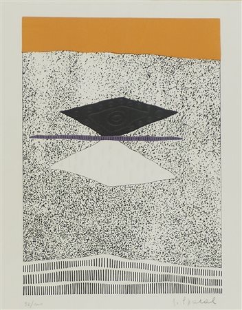 Luigi Spacal Trieste 1908-2000 "Giornata carsica" cm. 35x28 - incisione a...