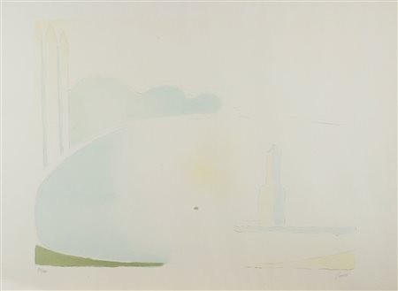 Virgilio Guidi Roma 1891-Venezia 1984 "Venezia" cm. 50x70 - litografia a...