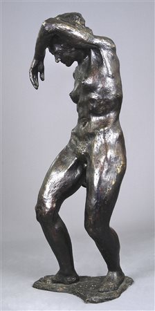 Proteo Hirst 1930-1985 "Senso" h. cm. 143 - scultura in bronzo a patina marrone