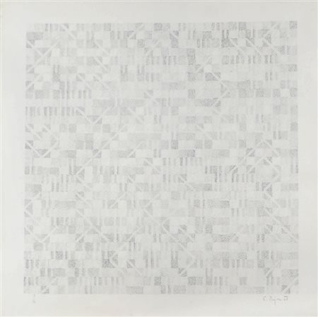 Edvard Zajec 1938 "Composizione" cm. 49x49 - litografia su carta Firmato b. a...