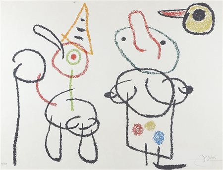 Joan Mirò 1893-1983 "Ubu aux Baleares" cm. 50x65 - litografia a colori...