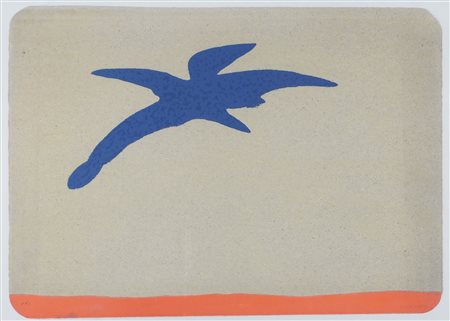 Giulio Turcato Mantova 1912-Roma 1994 "Macchia blu" cm. 65x85 - litografia a...