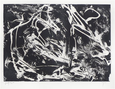 Emilio Vedova Venezia 1919-2006 "Composizione" cm. 70x50 - litografia Firmato...