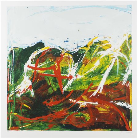 Mario Schifano Homs (Libia) 1934-1998 "Mid day" cm. 85x85 - serigrafia a...