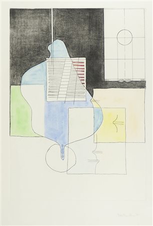 Agostino Bonalumi 1935-2013 "Composizione" cm. 70x50 - litografia a colori...