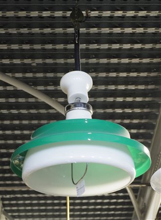 Lampadario a sospensione in plastica. Anni '70.