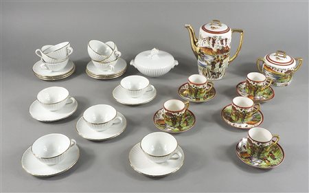 Lotto di 2 servizi da caffè, uno marcato Galvani.