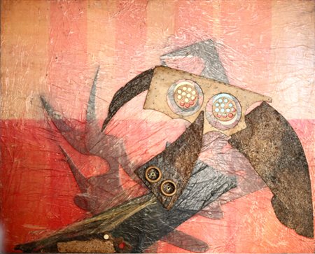 ROBERTO CRIPPA, Senza titolo, Collage sughero su tavola Anno 1970 Dim....