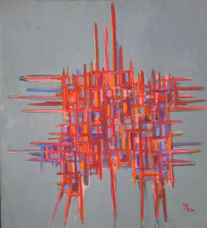 ACHILLE PERILLI, La maschera di Sade, Olio su tela Anno 1954 Dim. 50x45 Al...