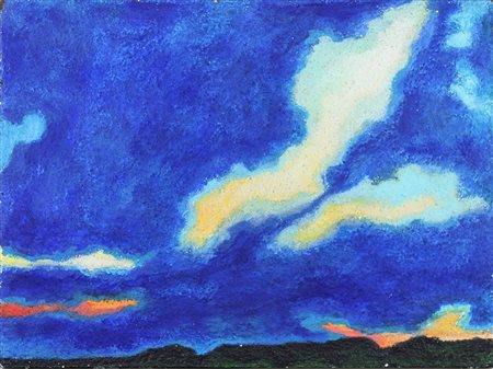 DOMENICO CANTATORE, Senza titolo, Olio su tela su tavola Dim. 43x58 Autentica...