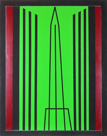 FRANCO ANGELI, Frammento, Smalto su tela Anno 1983 Dim. 100x80 Opera senza...