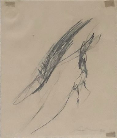 EMILIO SCANAVINO, Senza titolo, Disegno su carta Anno 1960 Dim. 22x18,5...