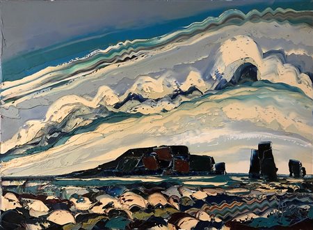 NELU PASCU, Senza titolo, Olio su tela Anni 2000 Dim. 60x80 Firmato in basso...