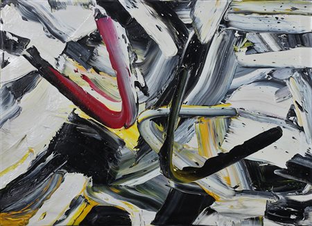 PIERLUIGI DE LUTTI, Untitled, Olio su tela Dim. 50x70 Autentica su foto...