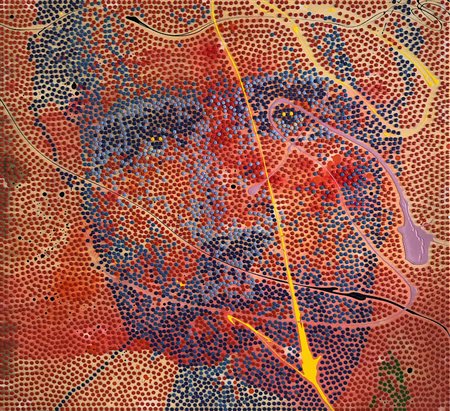 CARLO PASINI, Gary Heidnik, Acrilico e puntine da disegno su tavola Anno 2007...