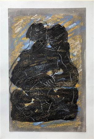 RUGGERO ALFEI, Senza titolo, Tecnica mista su cartoncino Dim. 32x19 Opera...