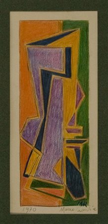 Mario Radice Senza titolo – 1970 pastelli su carta cm. 22x10 Firma in basso a...