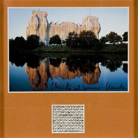 Christo e Jean-Claude Wrapped Reichstag - 1971/1995 postcard e tessuto cm....