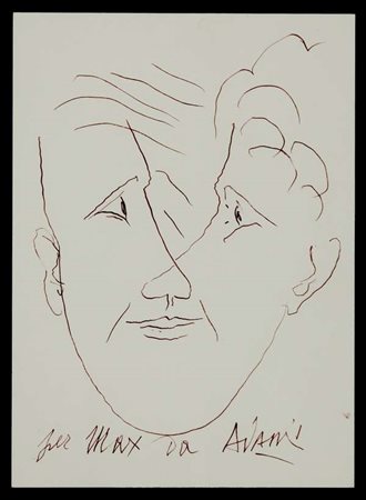 Valerio Adami Senza titolo disegno su cartoncino cm. 36x26 Firma in basso a...