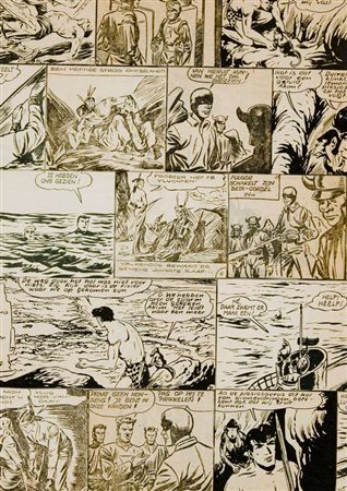 Hans Clavin Akim meets Fulgor and the others, VII - 1981 collage cm. 29x21...