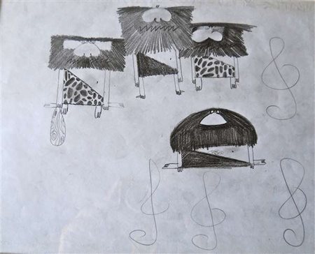 Hans Clavin Akim meets Fulgor and the others, VII - 1981 collage cm. 29x21...