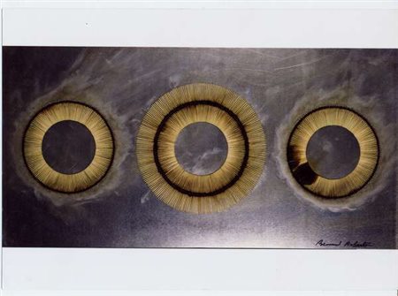 Bernard Aubertin Senza titolo – 2000 Fiammiferi su alluminio cm. 50x100 Firma...