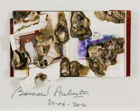 Bernard Aubertin L'Art Brulée – 2010 libro bruciato su plexiglass e dentro...