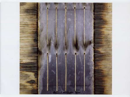 Bernard Aubertin Senza titolo – 2010 Fiammiferi bruciati su alluminio cm....