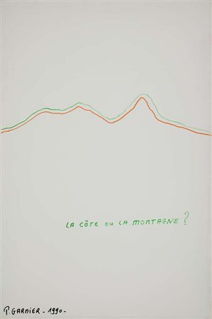 Pierre Garnier La cote ou la montagne – 1990 tecnica mista su tela cm. 90x60...
