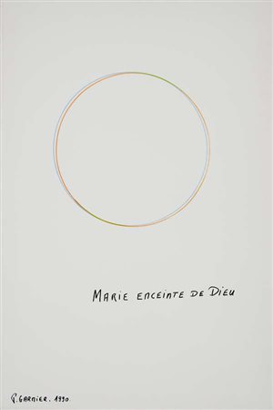 Pierre Garnier Marie enceinte de Dieu – 1990 tecnica mista su tela cm. 90x60...