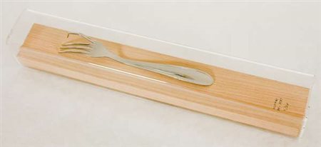 Bruno Munari Senza titolo - 1958 – 1987 forchetta deformata su supporto di...