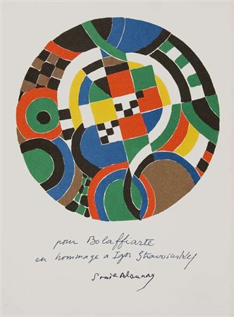 Sonia Delaunay Euterpe riproduzione litografica a 7 colori offset,es....