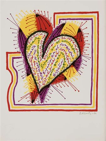 Rafael Alberti Cuori – 1970 fotolitografia a 5 colori,es. 2529/5000 cm. 28x21...