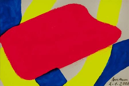 Hermann Amann Senza titolo – 2008 acrilico su carta cm. 13x19 Firma in basso...