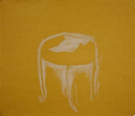Mimmo Paladino Stool – 1977 pastelli su carta cm. 26x30 Firma sul retro...